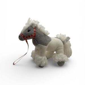 American Girl Doll Wellie Wishers White Gray Shetland Pony Horse Plush 9"